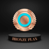 3D illustration of a bronze emblem with laurel wreath on a dark background, featuring a blue circle in the center. Base text reads "Bronze Plan". Subscribe and access unlimited ISO documentation 24/7 with this exclusive plan.