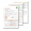 Three overlapping pages of the "Forklift Safety Checklist Form 536" are visible. The sections include "Background" and "Supplier Details," with various checkboxes and fields for thorough documentation.