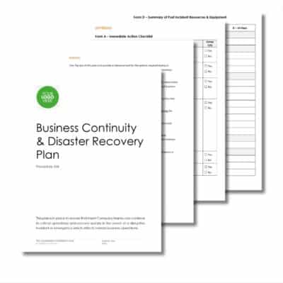 business continuity and disaster recovery plan