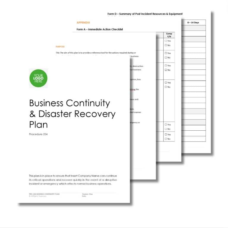 business continuity and disaster recovery plan