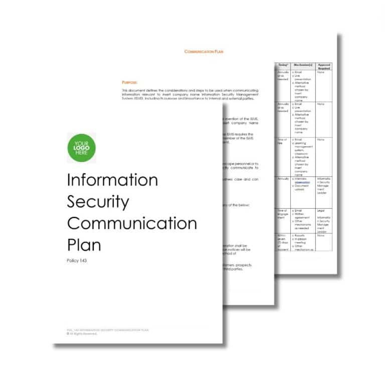 Information Security Communication Plan