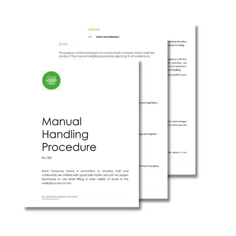 Manual Handling Procedure 208 document preview