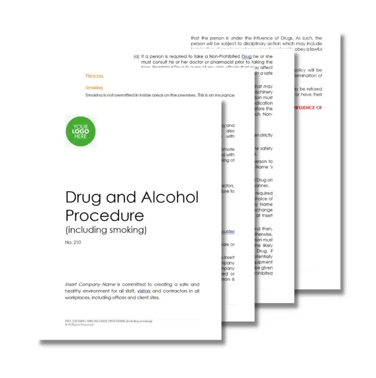 Drug and Alcohol Procedure 210 document preview