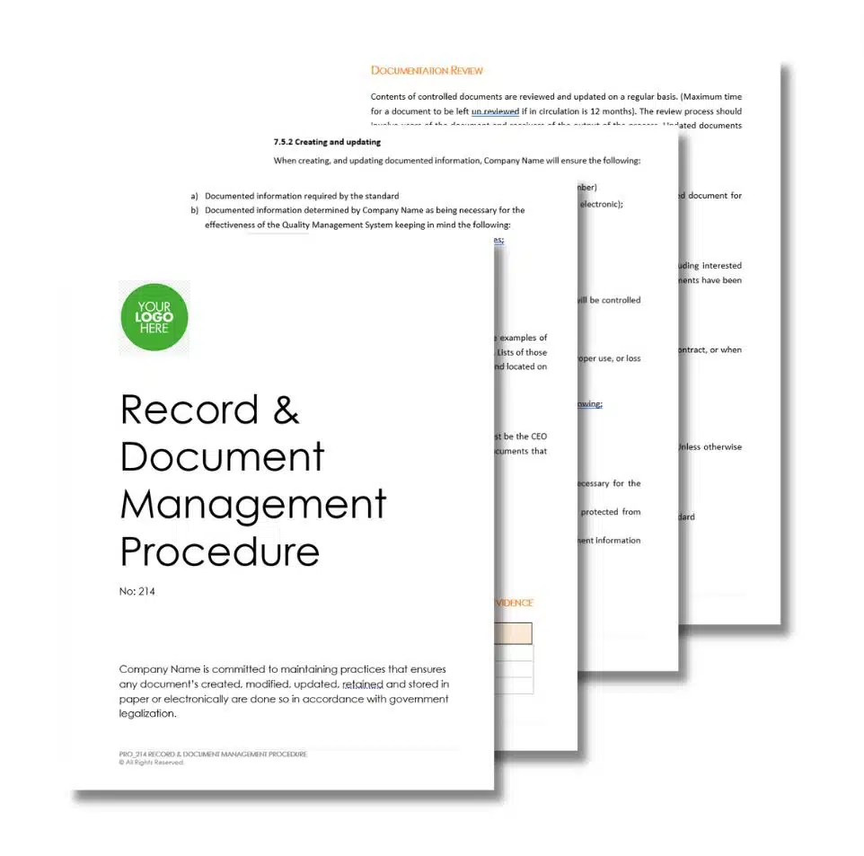 214 record document proc.jpg Record and Document Management Procedure 214 - 1 Record and Document Management Procedure 214 document preview