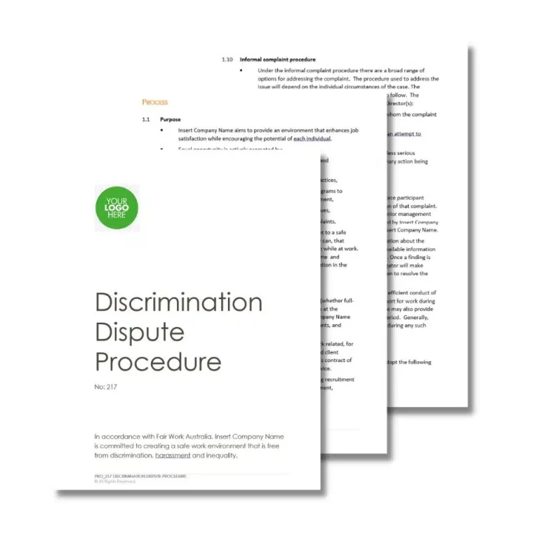Discrimination Dispute Procedure 217 document preview