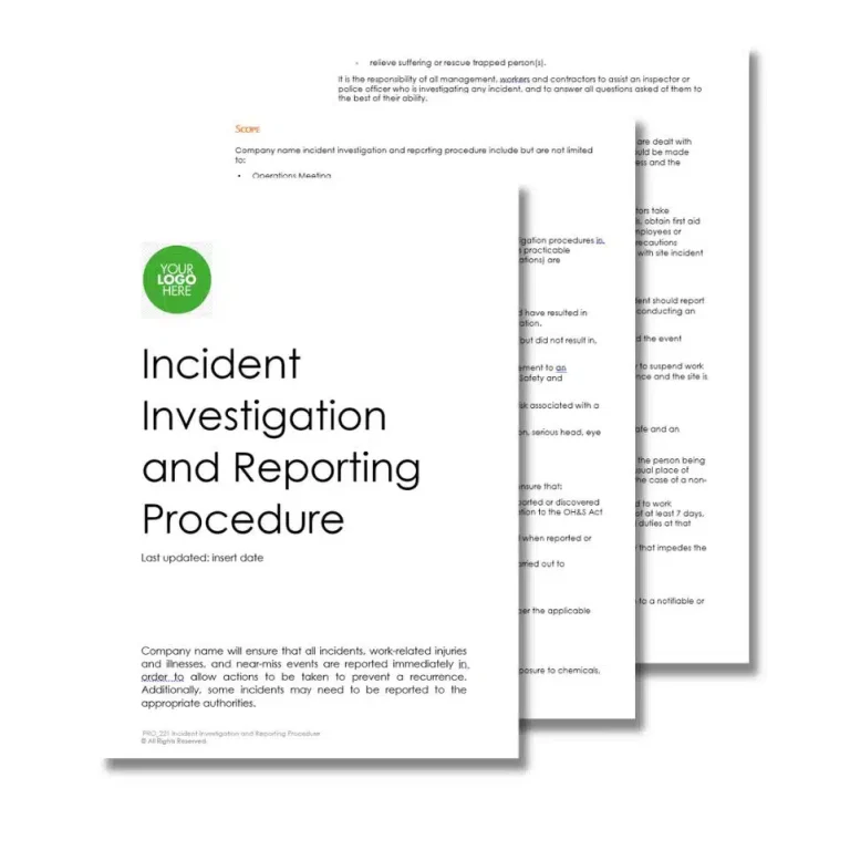 Incident Investigation and Reporting Procedure 221 document preview