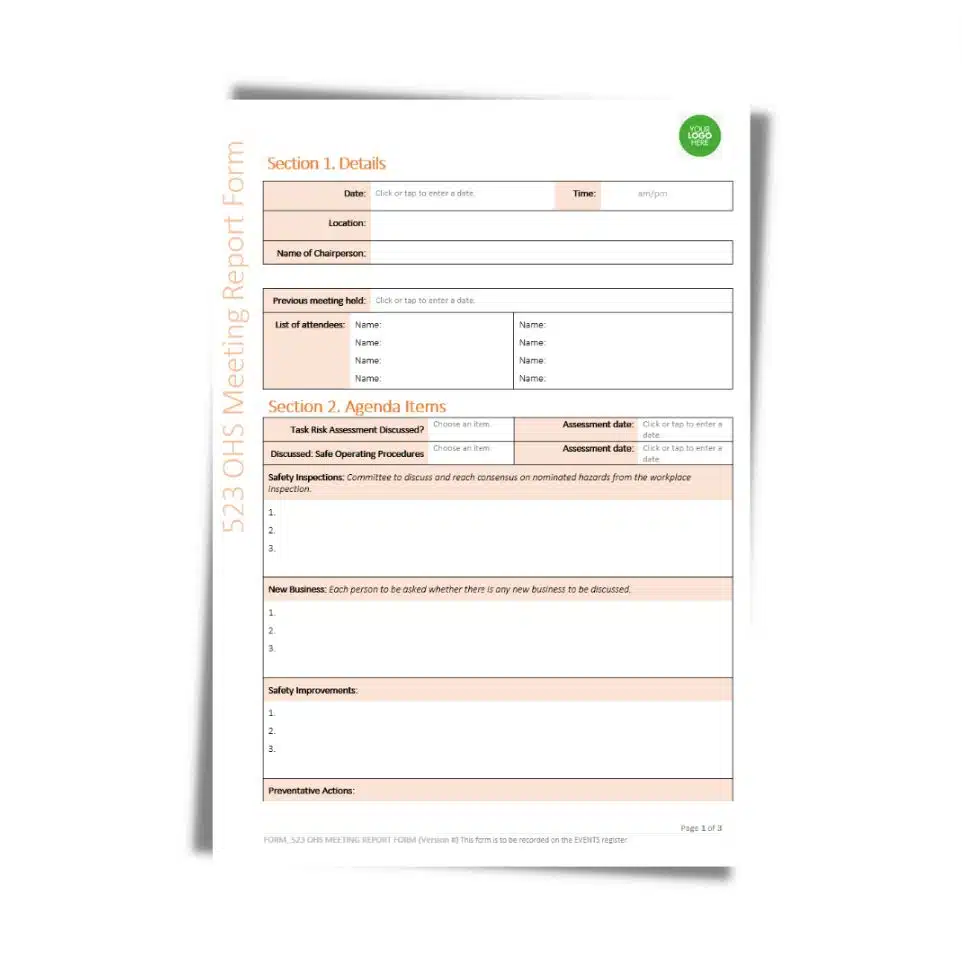 523 OHS Meeting Report Form.jpg OHS Meeting Report Form 523 - 1 OHS Meeting Report Form 523 document preview