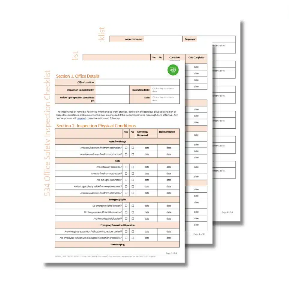 534 office safety inspection checklist.jpg Office Safety Inspection Checklist 534 - 1 Office Safety Inspection Checklist 534 document preview