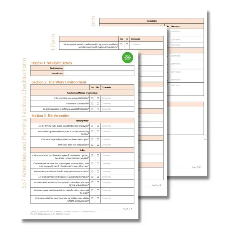 Amenities and Planning Facilities Checklist Form 537 document preview