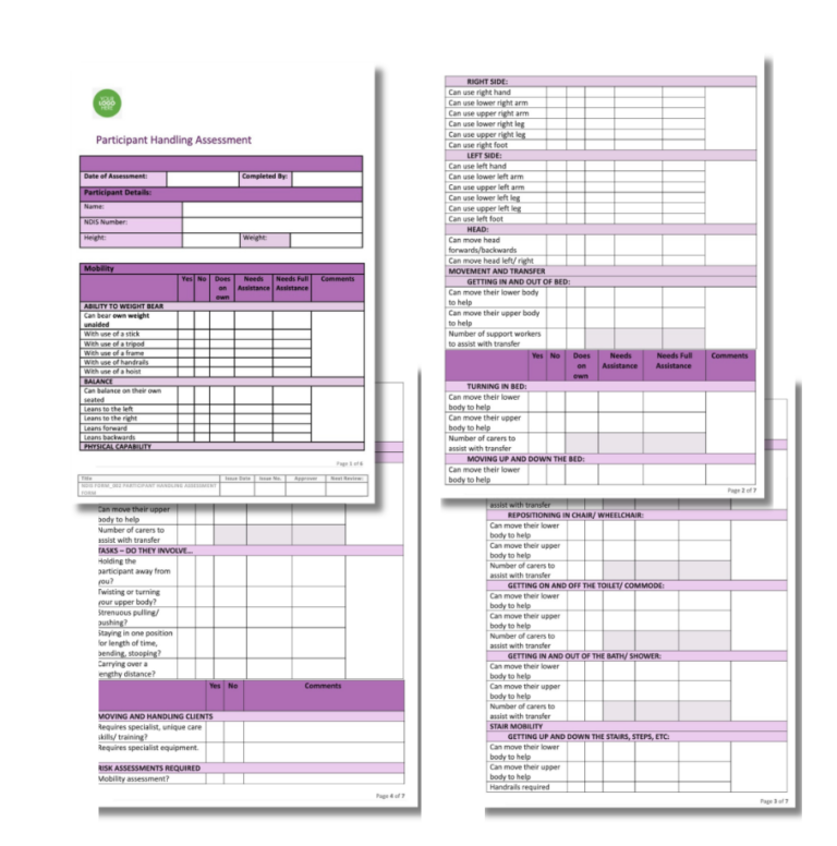 Participant Handling Assessment Form