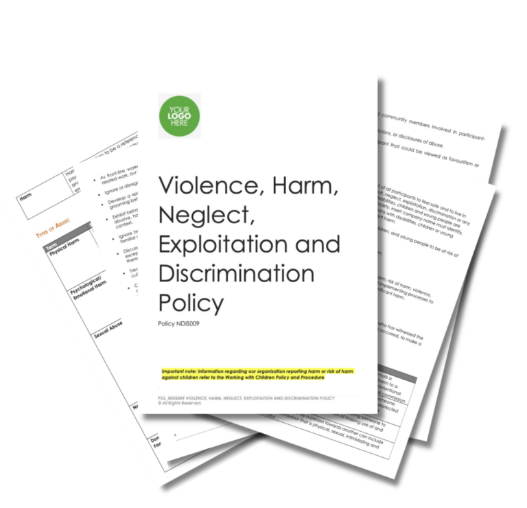 Violence, Harm, Neglect, Exploitation and Discrimination Policy