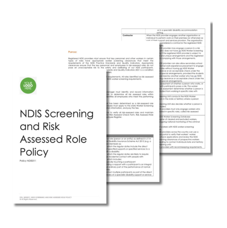 Screening and Risk Assessed Role Policy