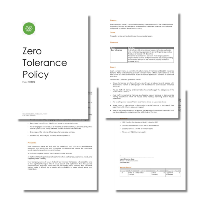 Zero Tolerance Policy