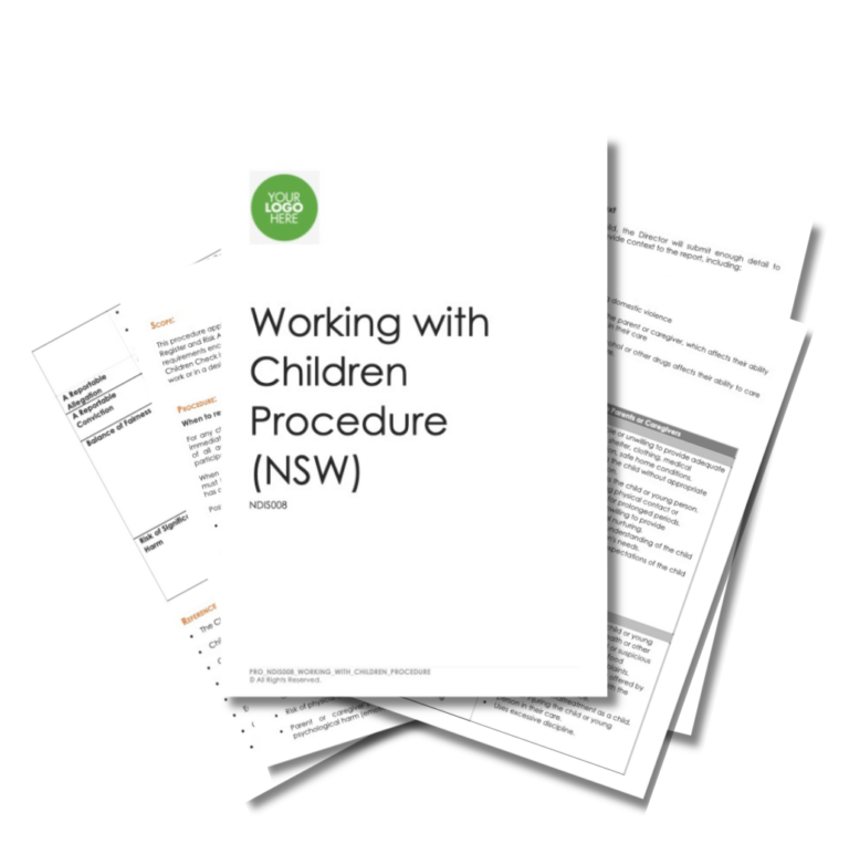 Working with Children Procedure